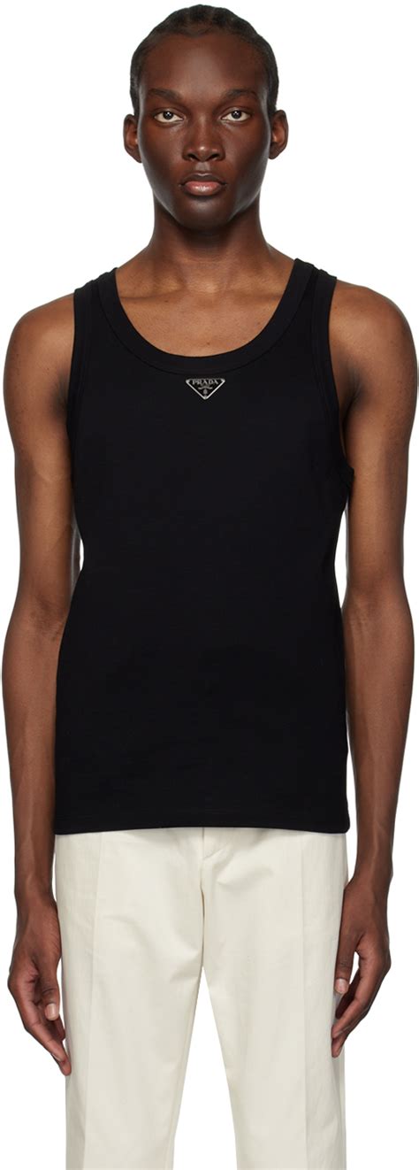 men prada tank top|Prada black tank top.